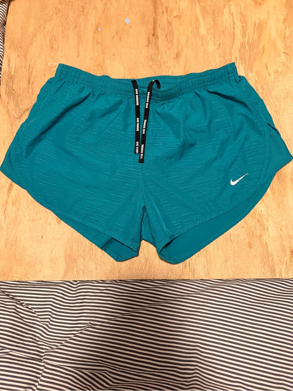 Nike Teal Running Shorts with Drawstring